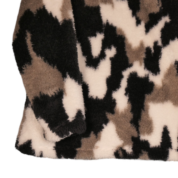 NWT Eddie Bauer Fleece Sweatshirt Women Large Black Camo Outdoor Chic Athleisure - Picture 5 of 11